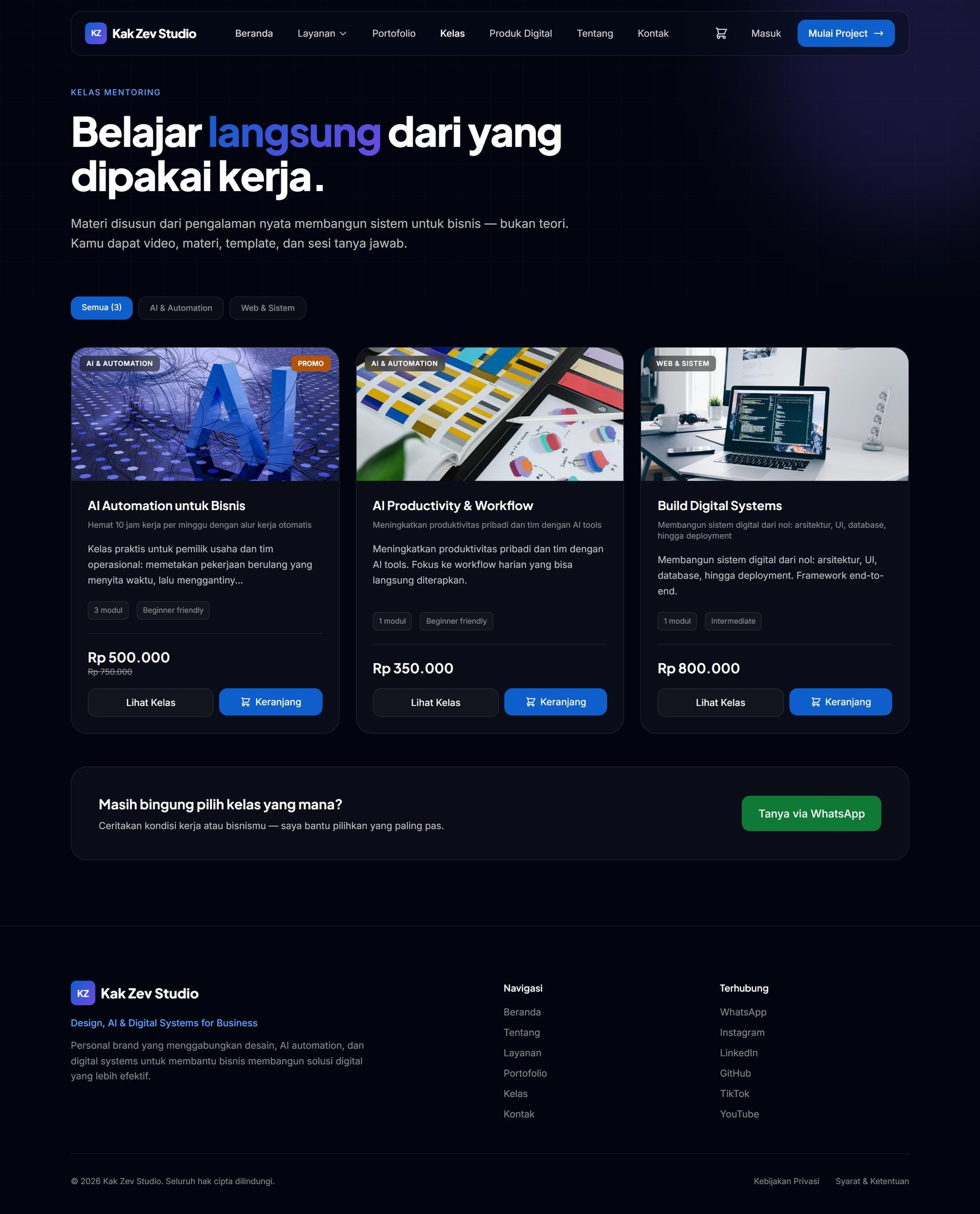 Studio Kit — Sistem Bisnis Digital Terintegrasi